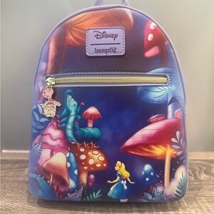 Loungefly Disney Alice in Wonderland Backpack - Purple and Blue